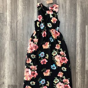 Girls 7/8 Floral Sleeveless Maxi